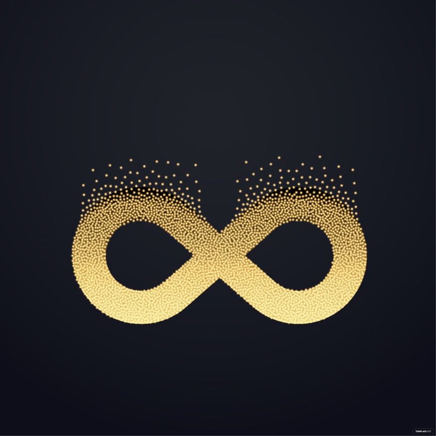 Gold Infinity Vector in Illustrator, EPS, SVG, JPG, PNG