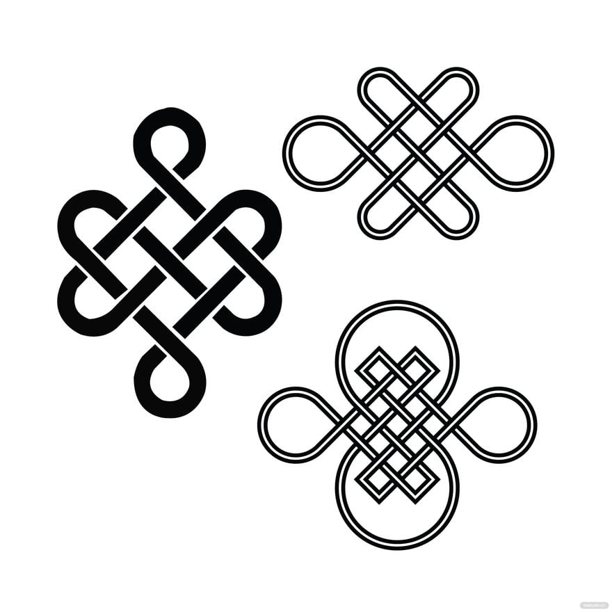 Infinity Knot Vector in Illustrator, EPS, SVG, JPG, PNG