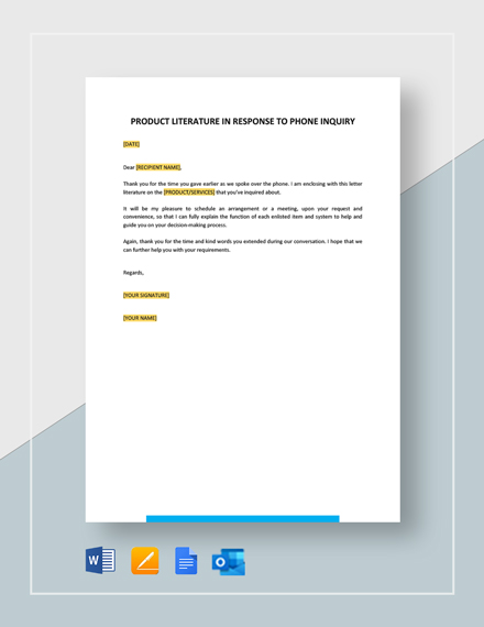 FREE Business Inquiry Letter Template - Word | Google Docs | Apple ...