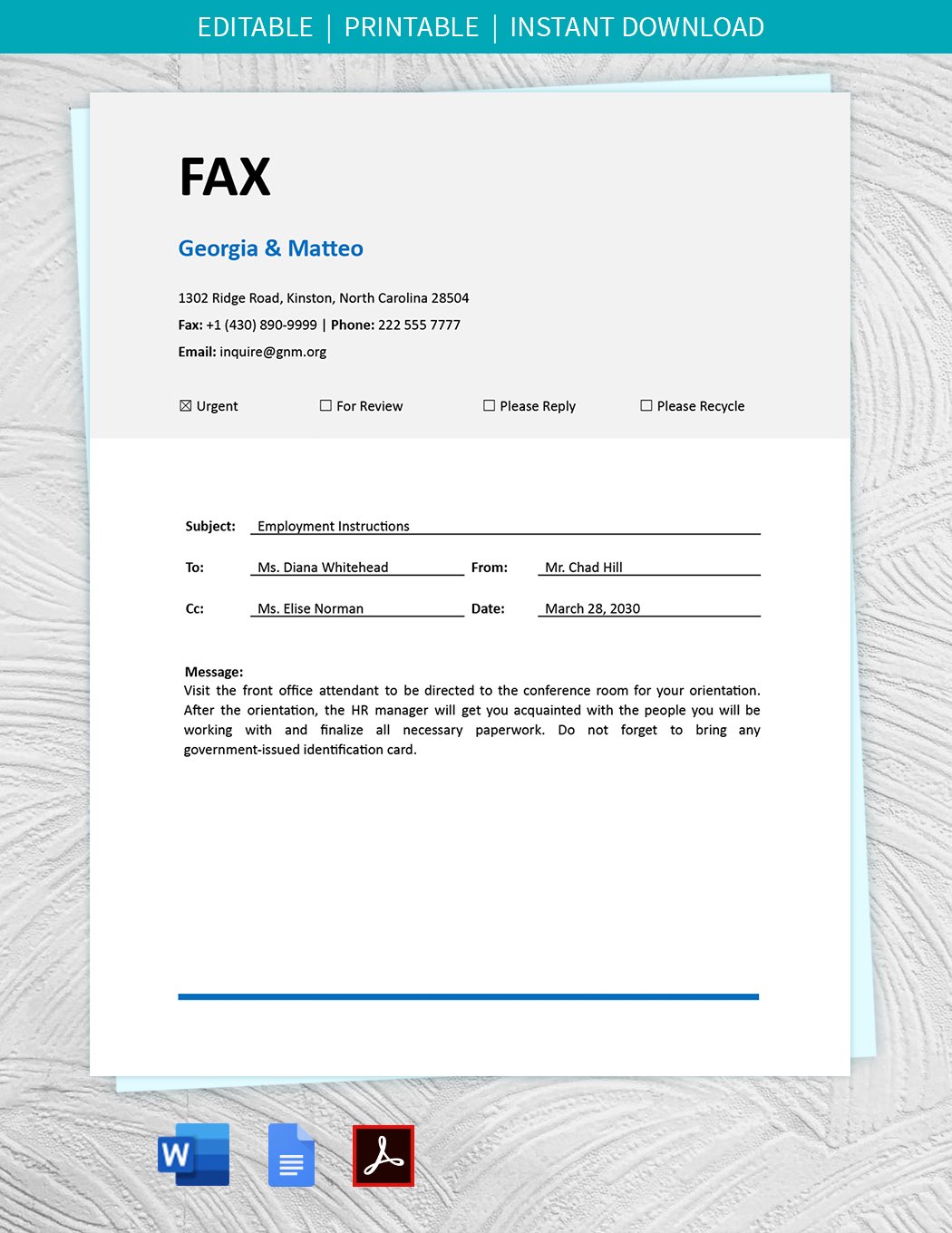 Job Fax Cover Sheet Template
