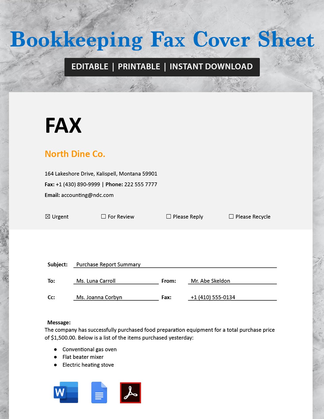 bookkeeping-fax-cover-sheet