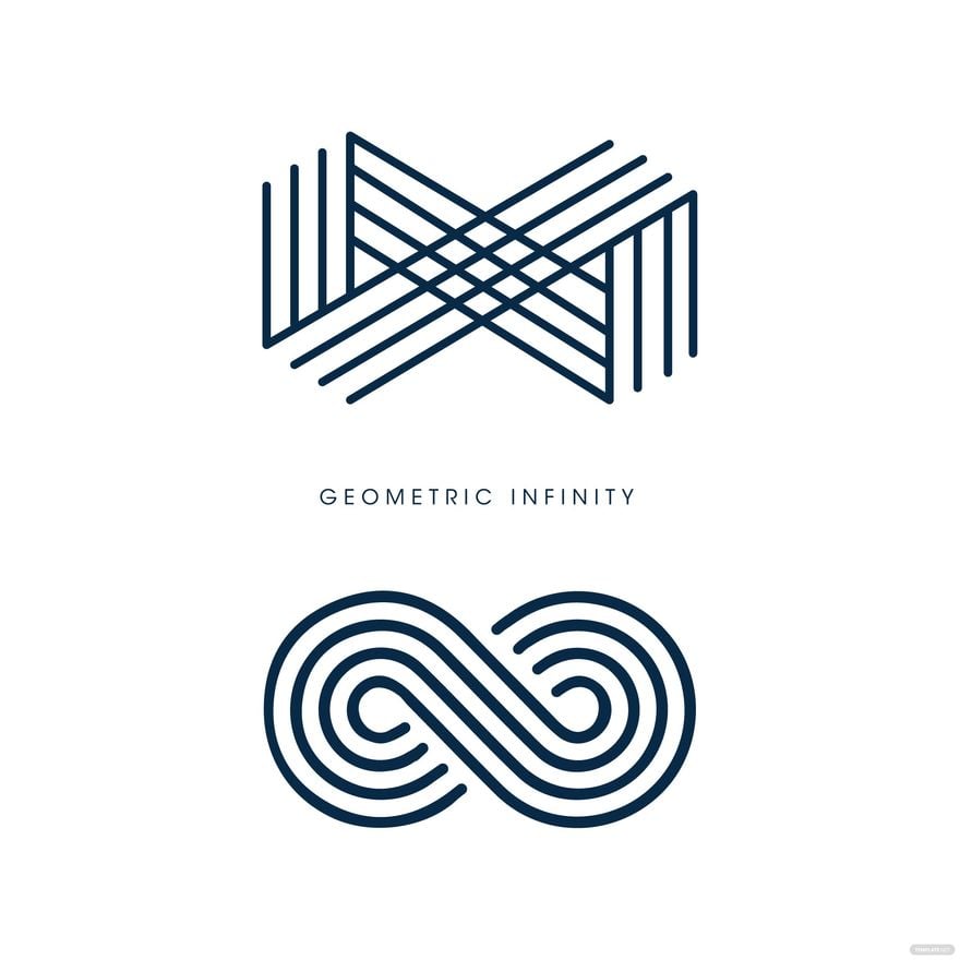 Geometric Infinity Vector in Illustrator, EPS, SVG, JPG, PNG