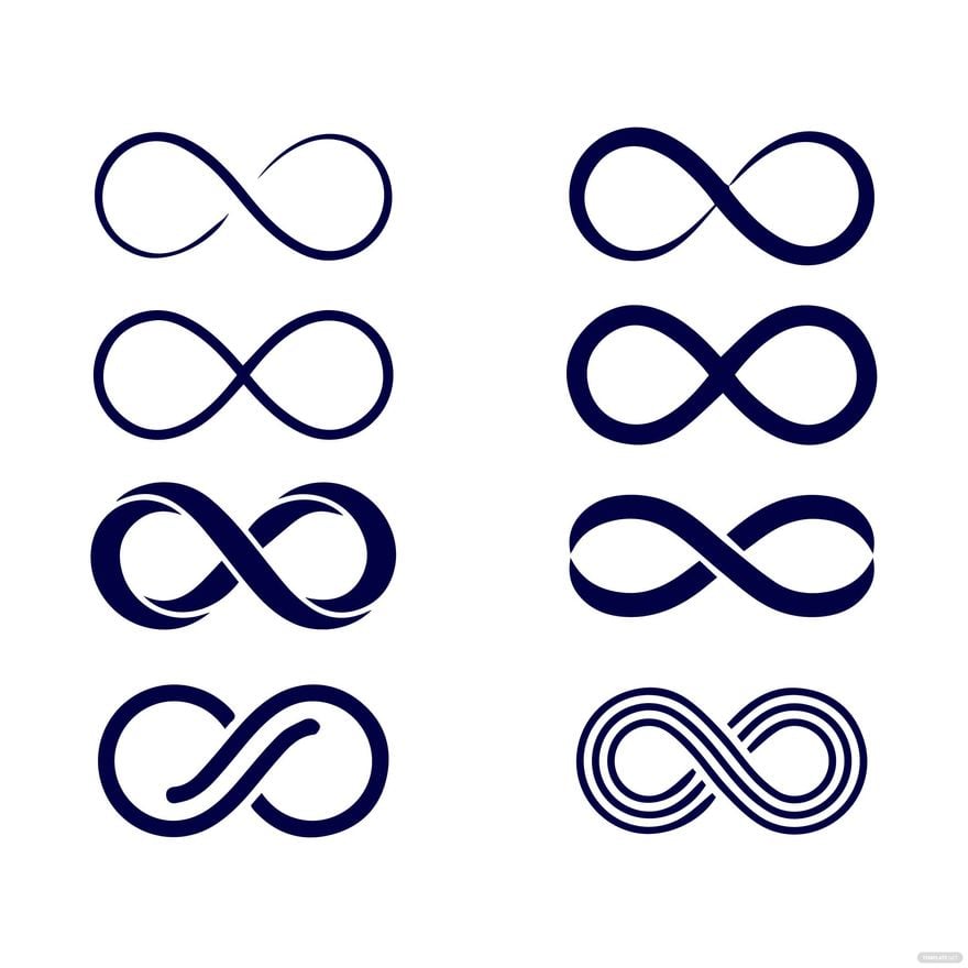 Minimalist Infinity Vector in Illustrator, EPS, SVG, JPG, PNG