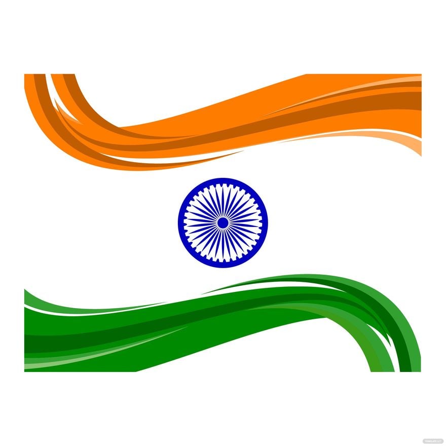 Stylish Indian Flag Vector in Illustrator, EPS, SVG, JPG, PNG