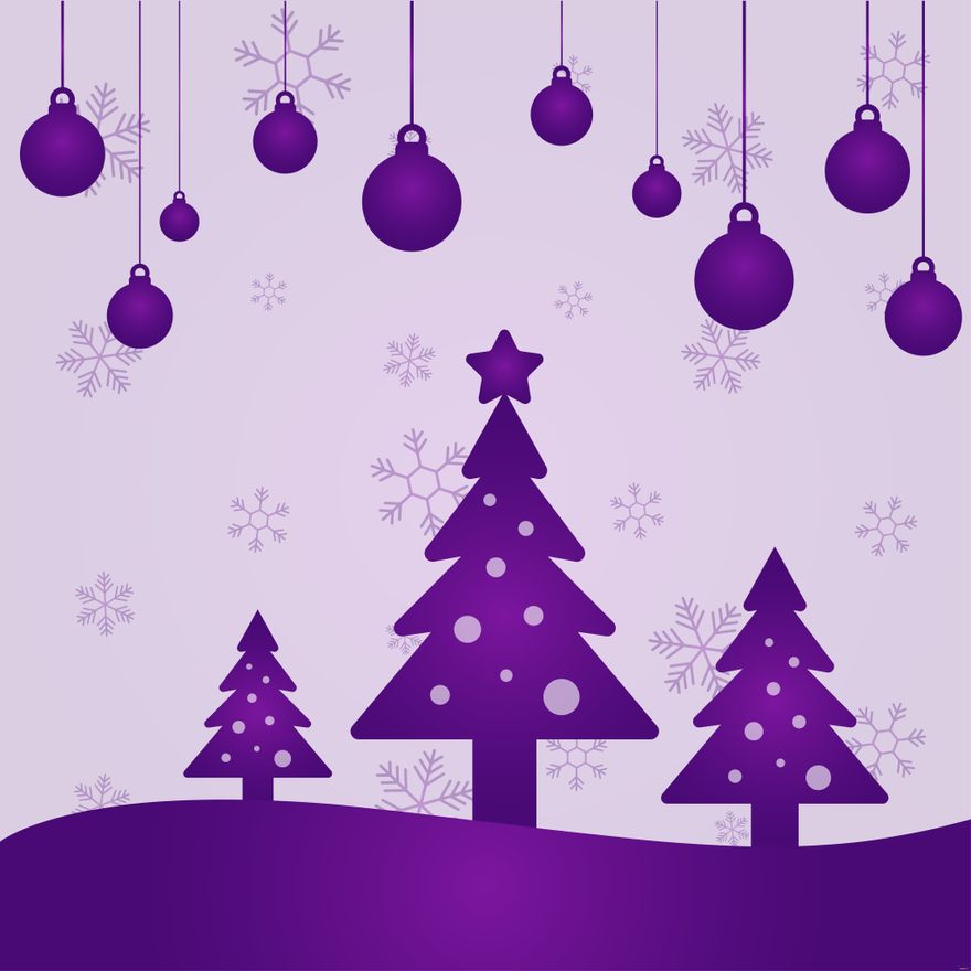 Free Purple Christmas Illustration