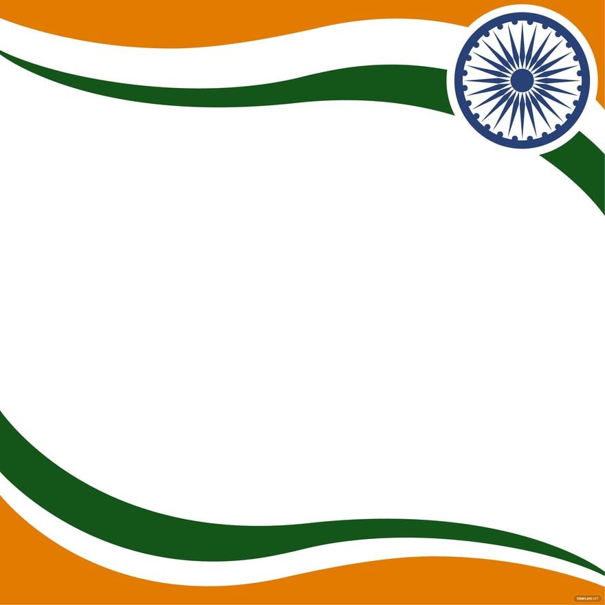 Indian Flag Border Vector