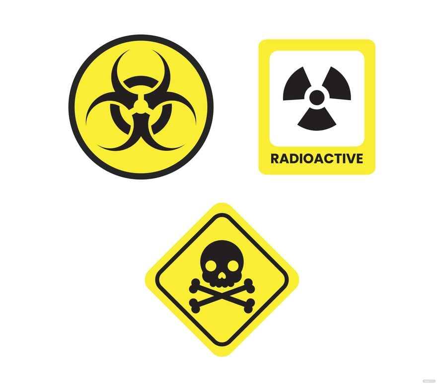 Chemical Warning Sign Vector