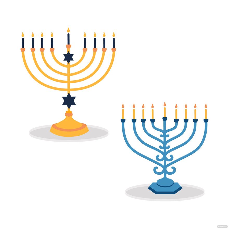 Free Cartoon Menorah Vector - Download in Illustrator, EPS, SVG, JPG
