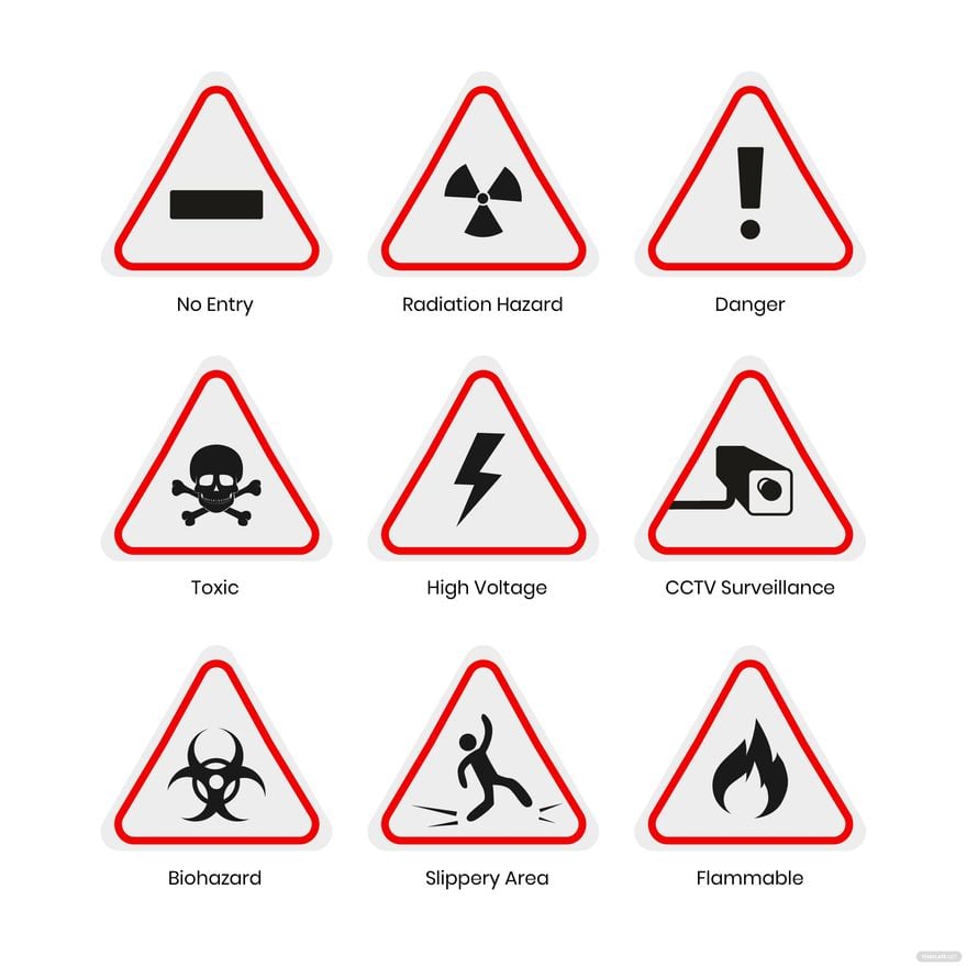 Free White Warning Sign Vector