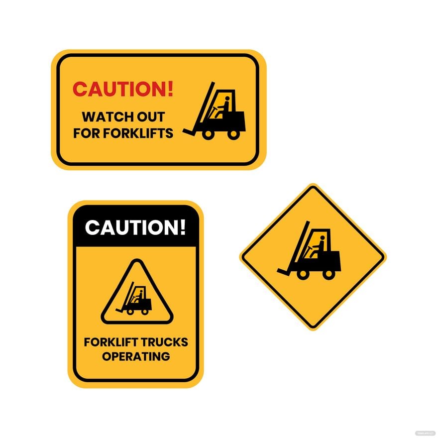 Free Forklift Warning Sign Vector