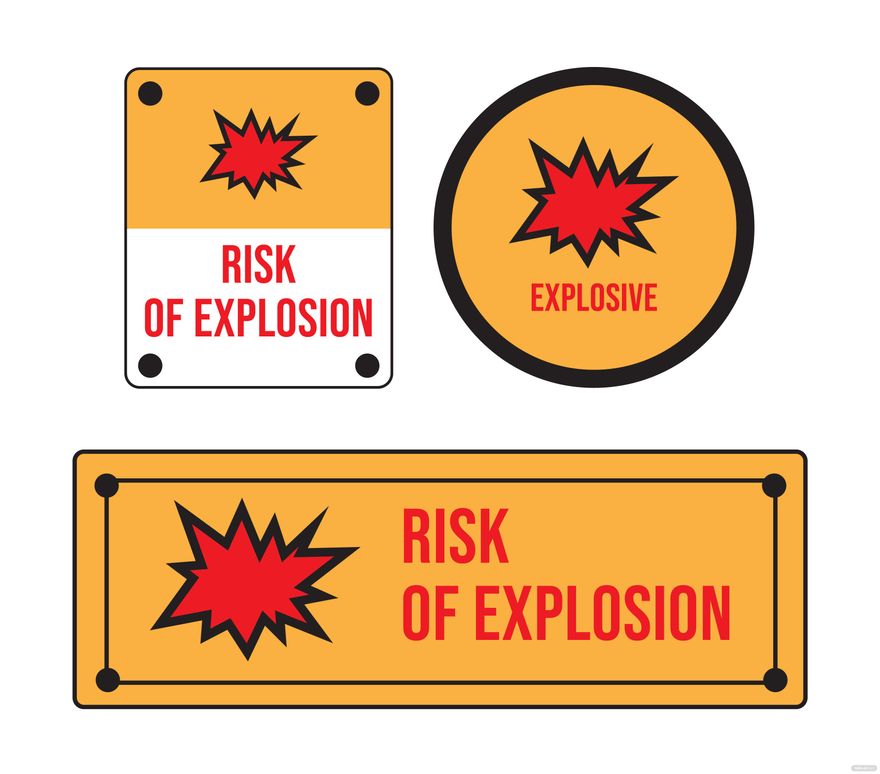 Free Explosion Warning Sign Vector EPS, Illustrator, JPG, PNG, SVG