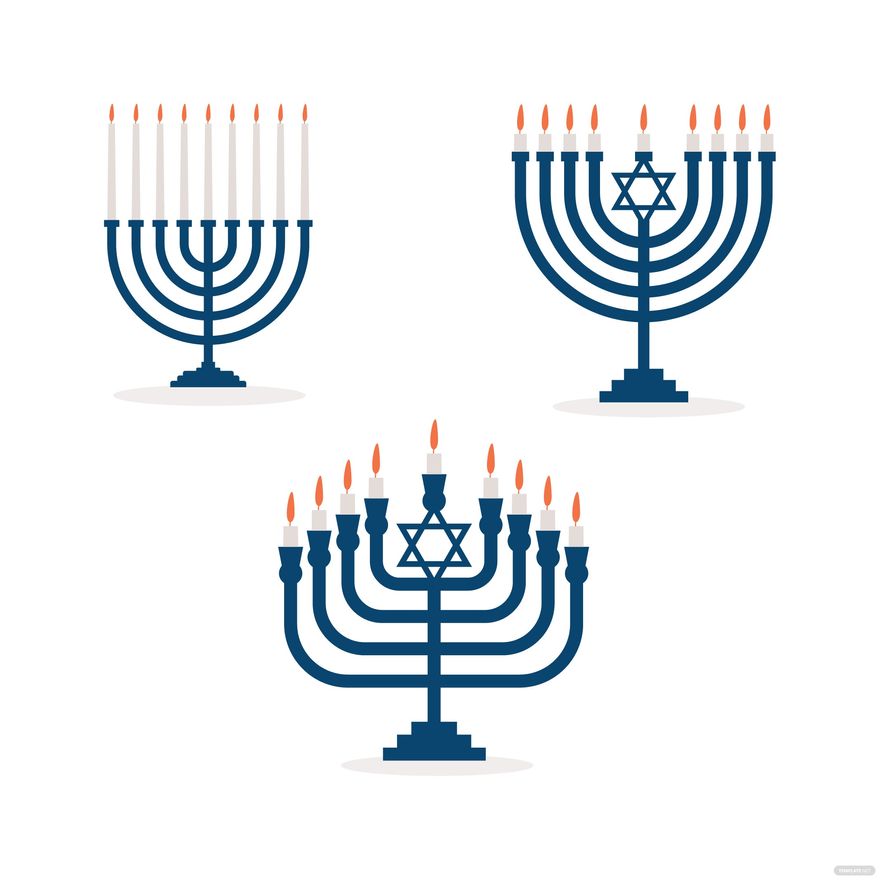 Hanukkah Candle Vector in Illustrator, EPS, SVG, JPG, PNG