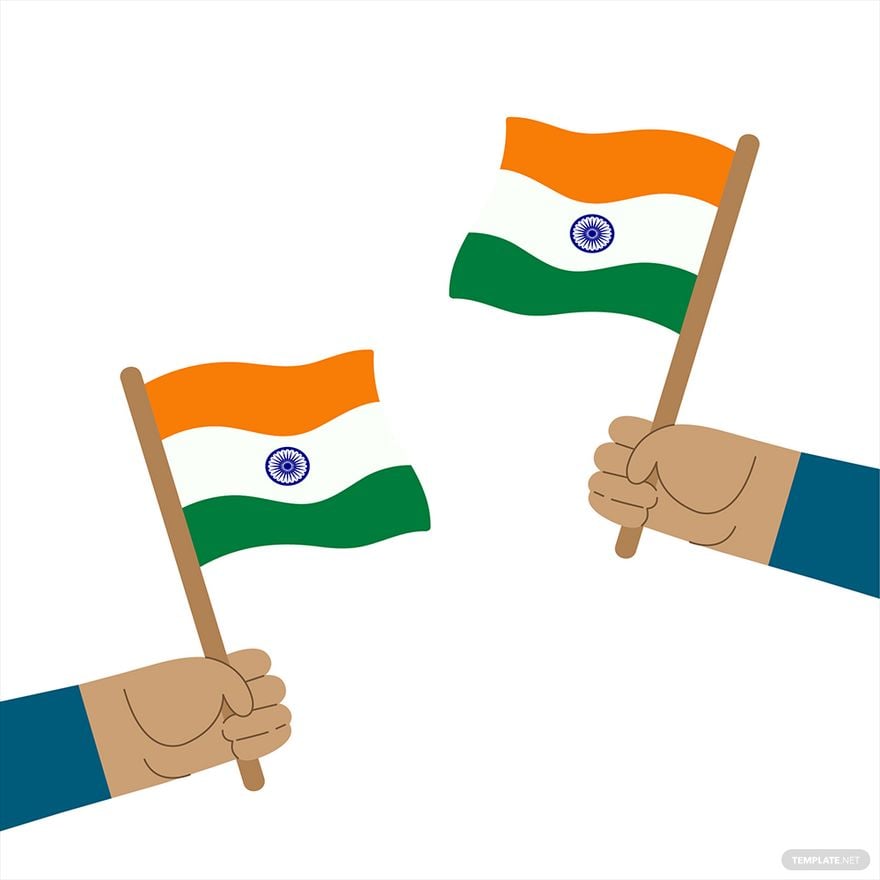 Free Indian Flag And Hand Vector