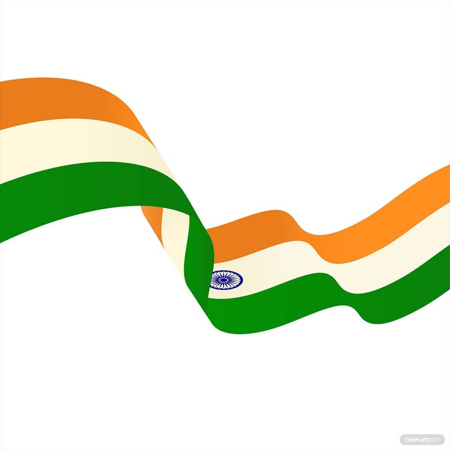 3d Indian Flag Vector in Illustrator, EPS, SVG, JPG, PNG