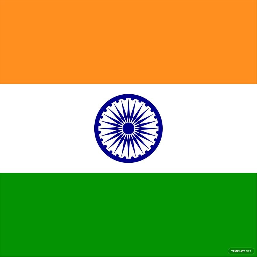 Free Square Indian Flag Vector
