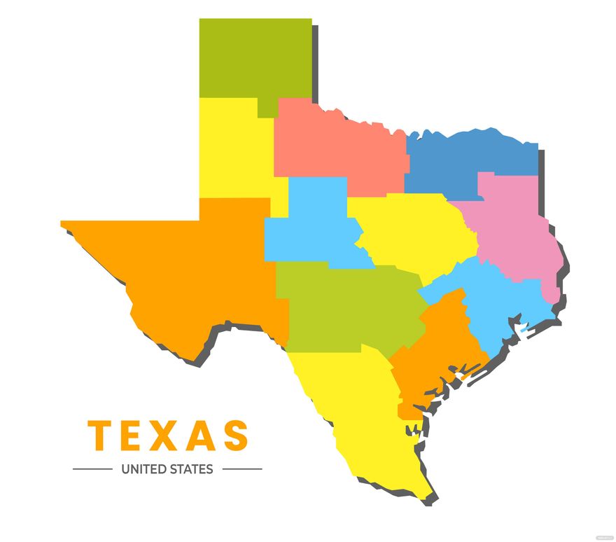 Free Texas Map Vector - EPS, Illustrator, JPG, PNG, SVG | Template.net