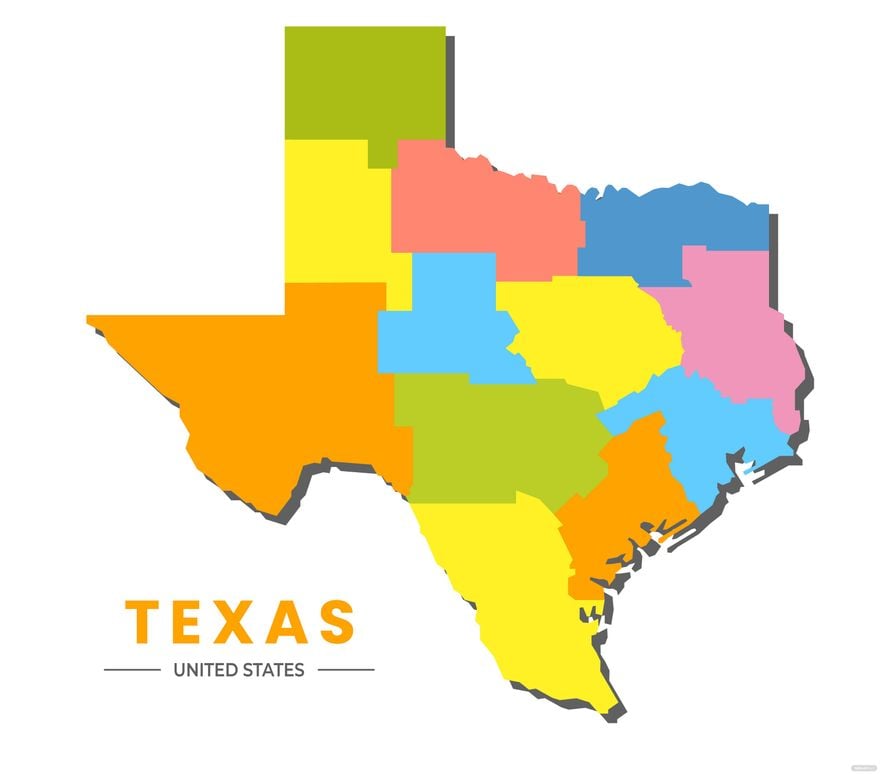 Texas Map Vector in Illustrator, EPS, SVG, JPG, PNG