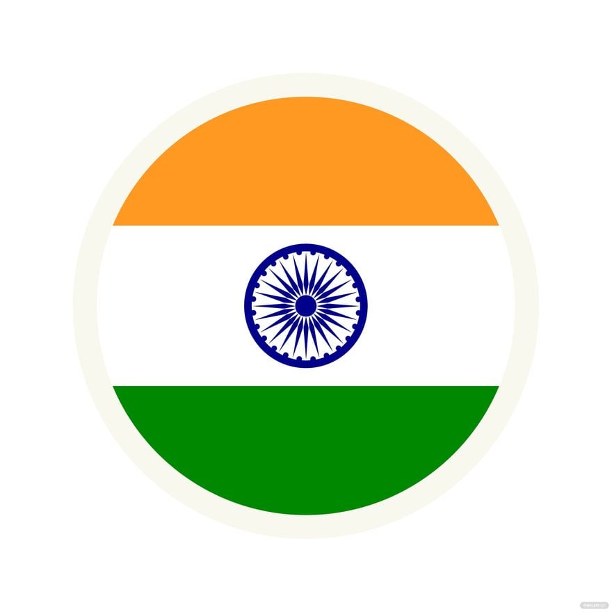 Free Round Indian Flag Vector