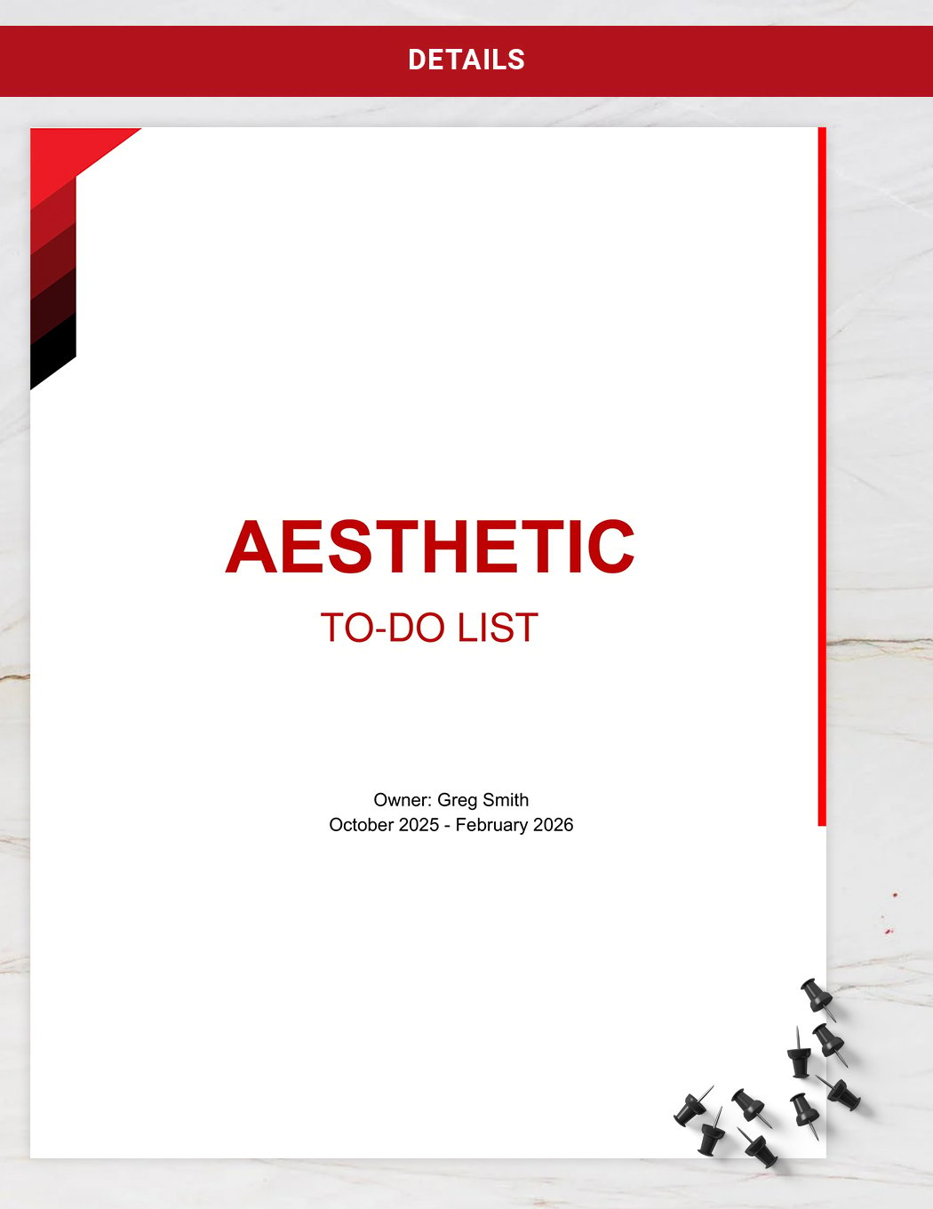 Aesthetic To-Do List Template