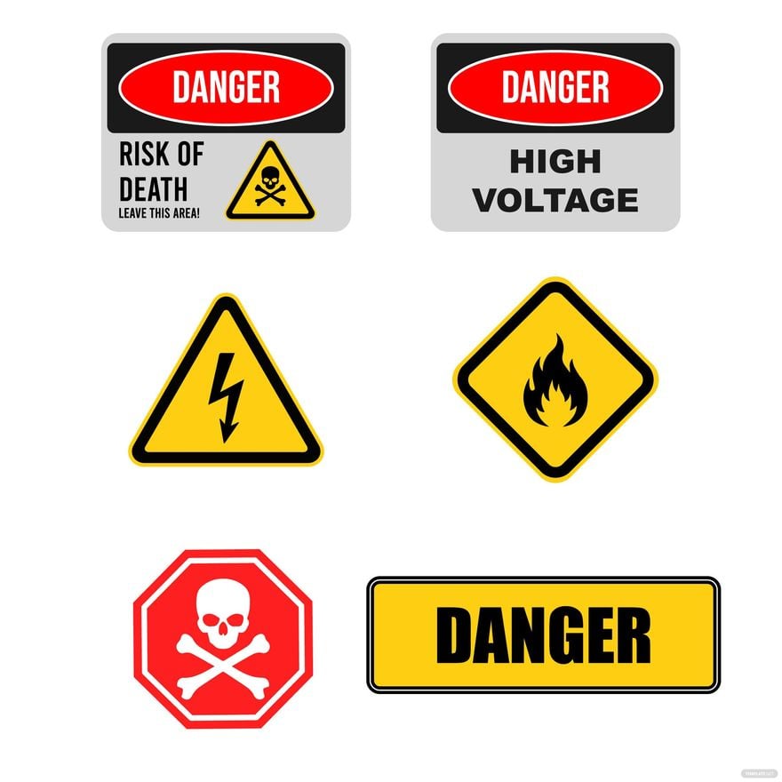 Danger Sign Vector in Illustrator, EPS, SVG, JPG, PNG