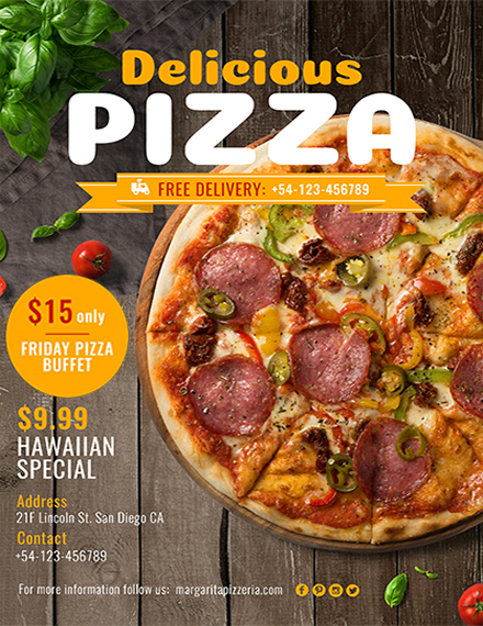 free pizza flyer template download 416 flyers in psd illustrator