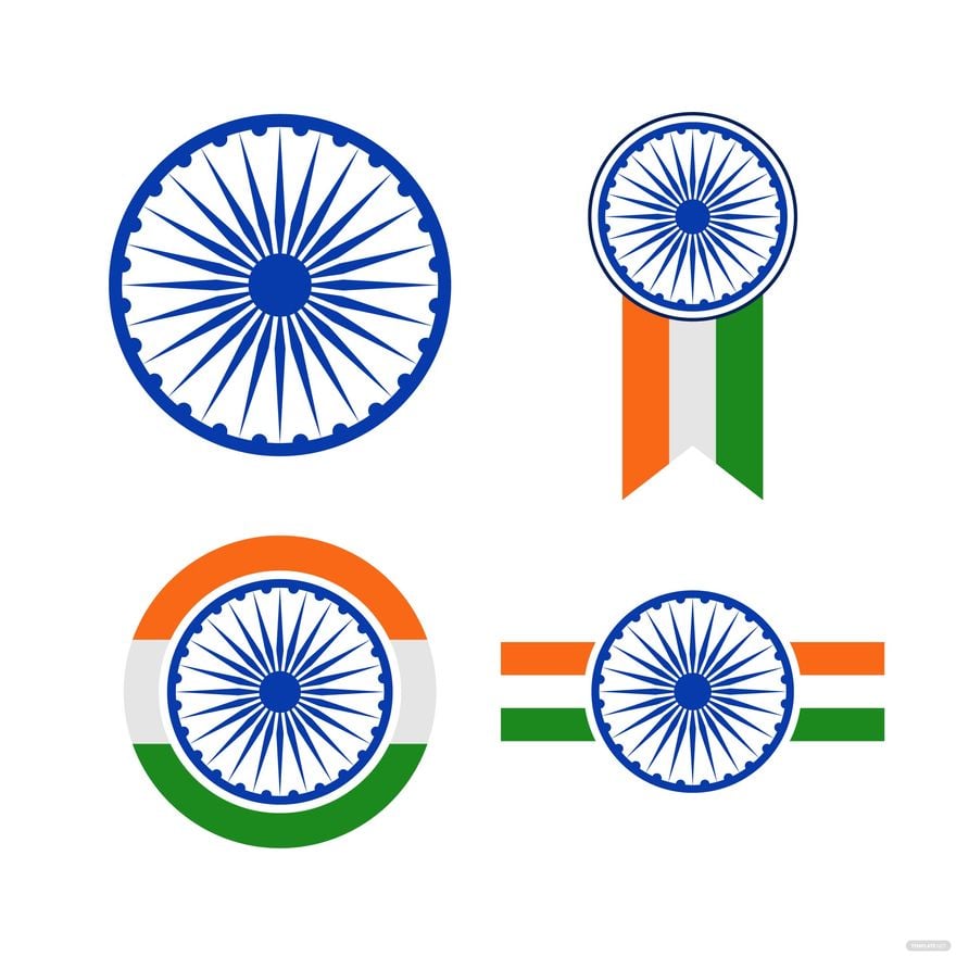 Free Indian Flag Wheel Vector in Illustrator, EPS, SVG, JPG, PNG