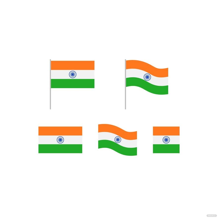 Free Small Indian Flag Vector in Illustrator, EPS, SVG, JPG, PNG