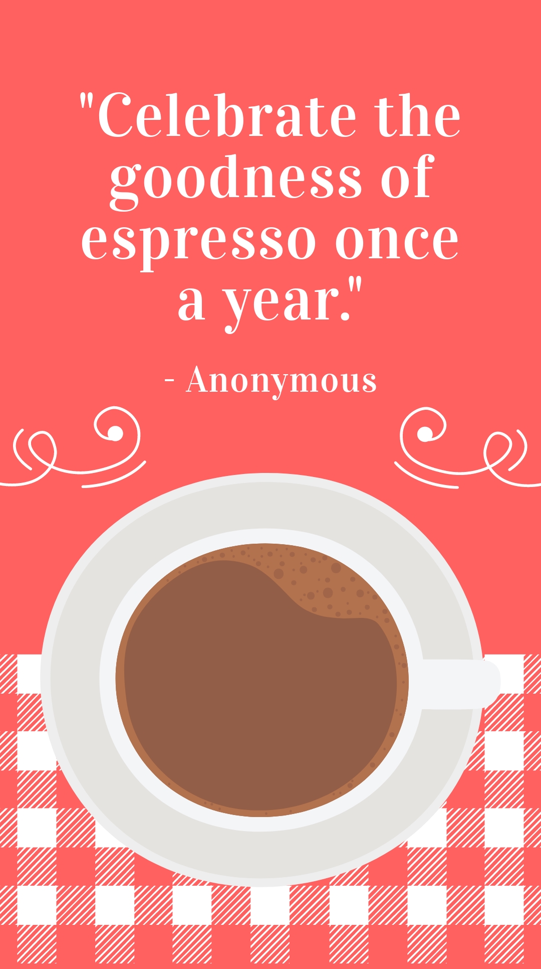 National Espresso Day Quote Whatsapp Post Template