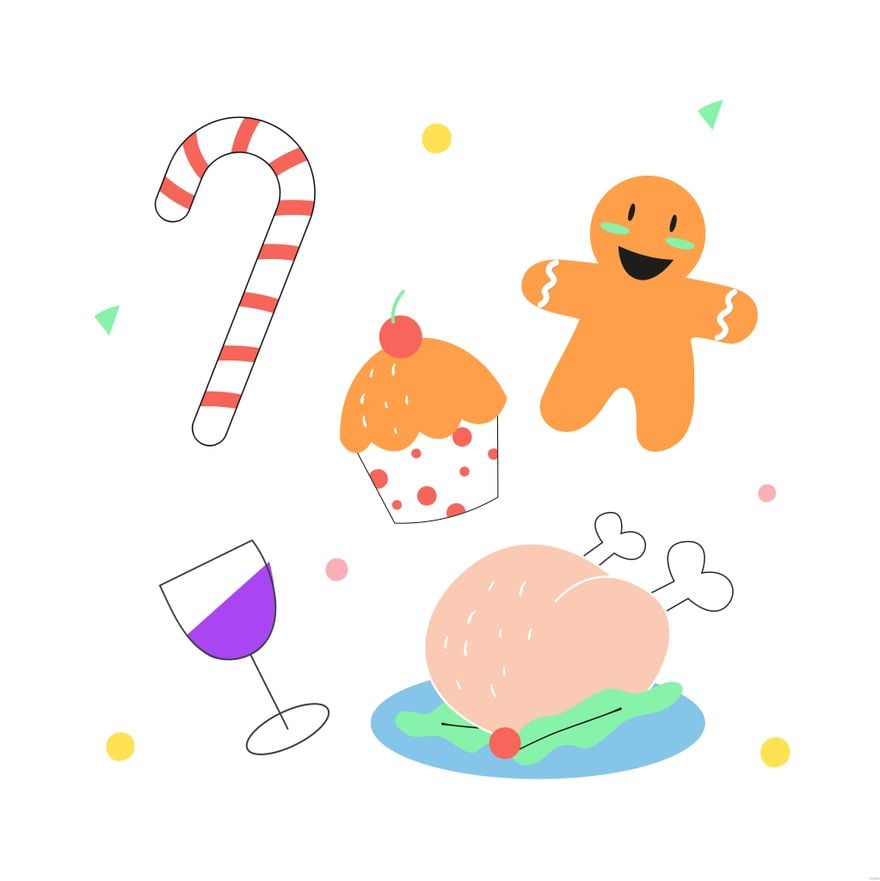 Christmas Food Illustration
