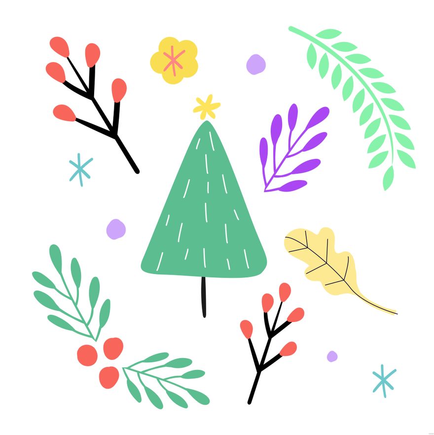 Floral Christmas Illustration