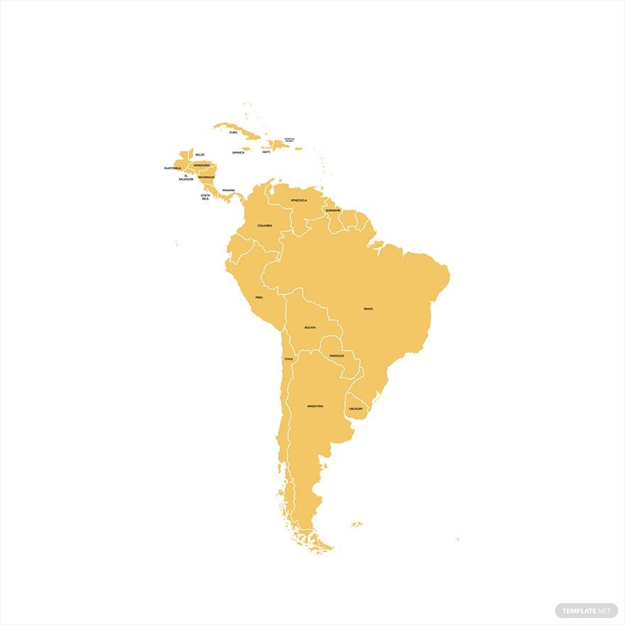 South America Map Vector