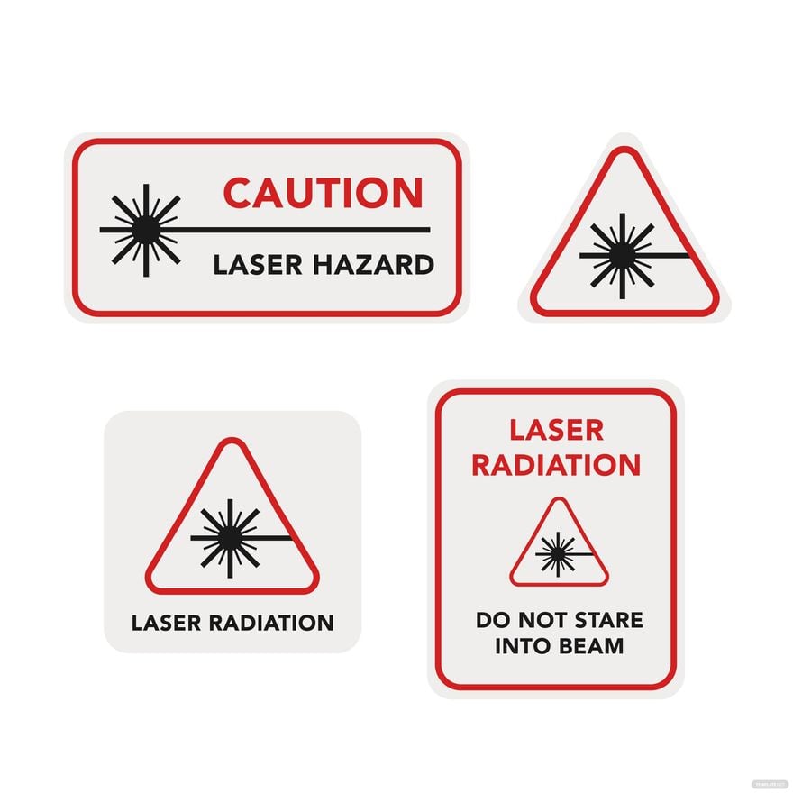 Laser Warning Sign Vector