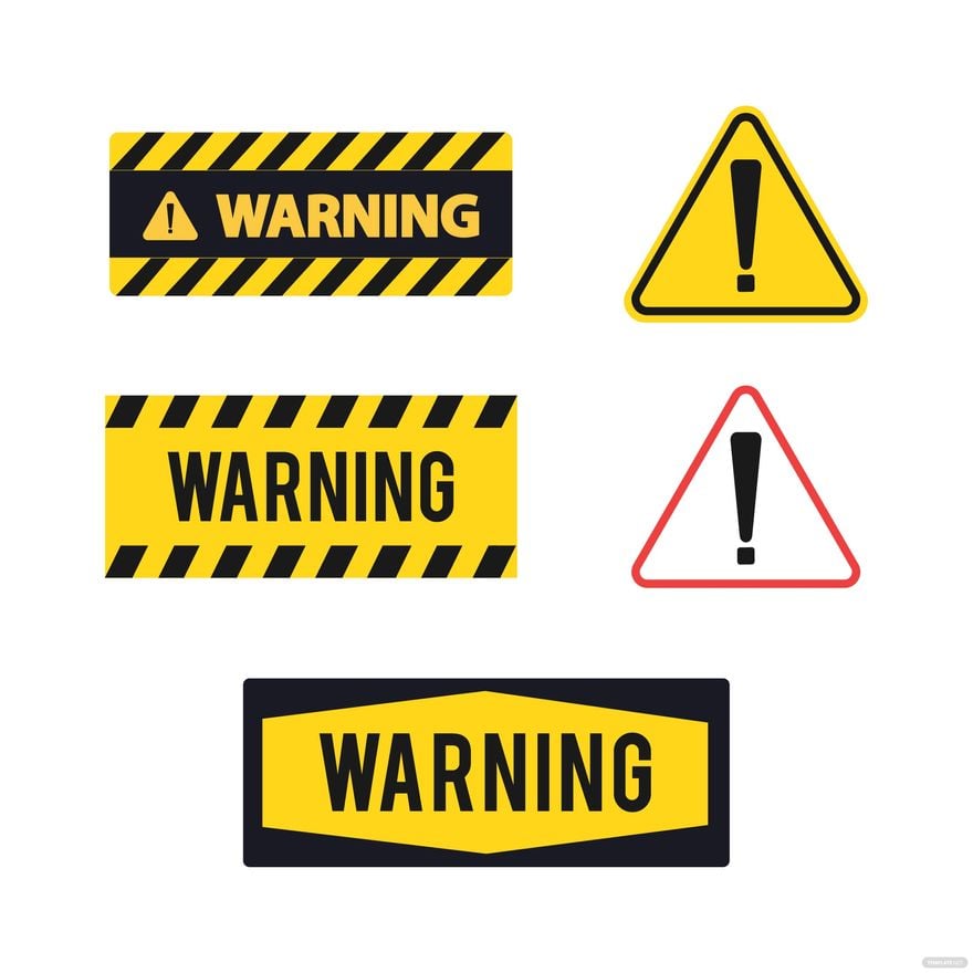 Transparent Warning Sign Vector