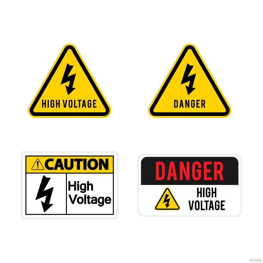 Electrical Warning Sign Vector