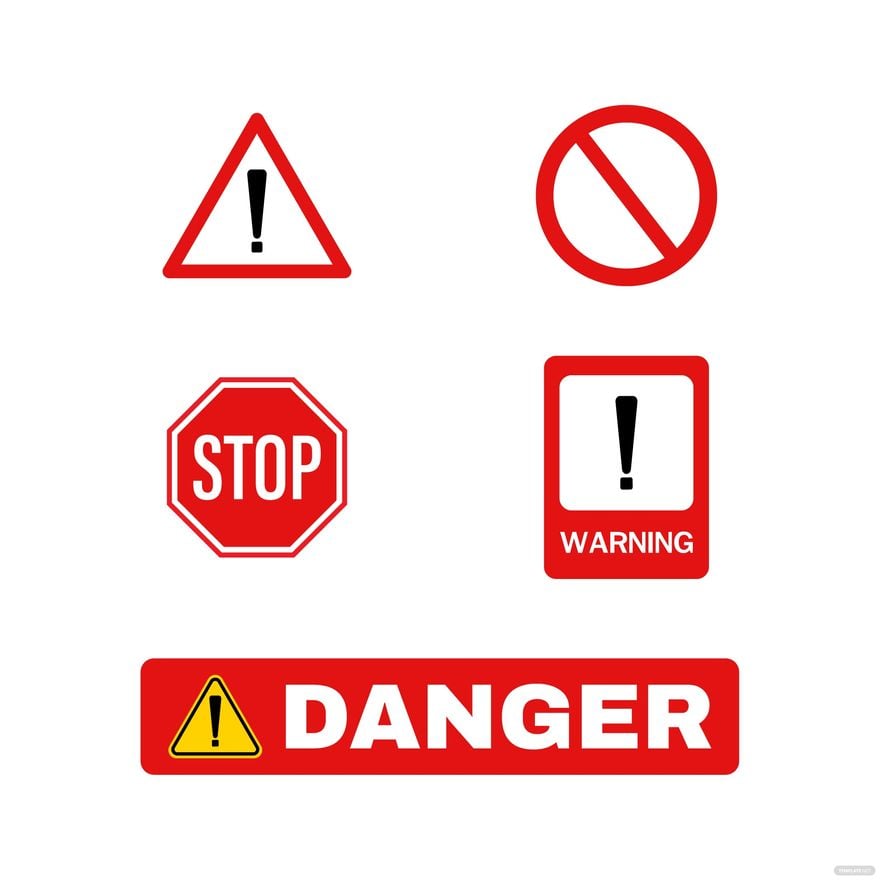 Red Warning Sign Vector