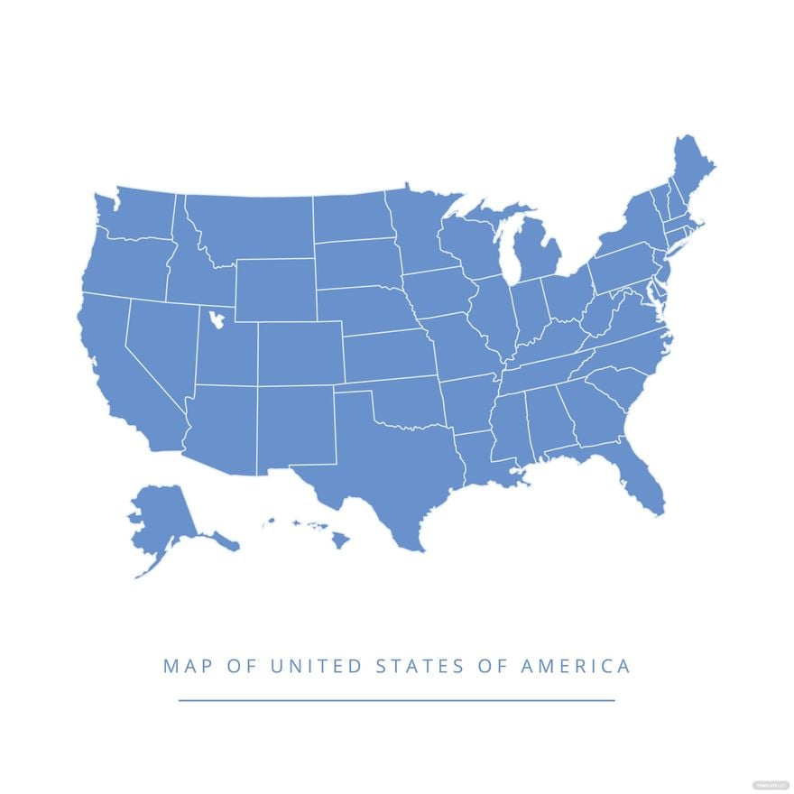 Free Simple USA Map Vector