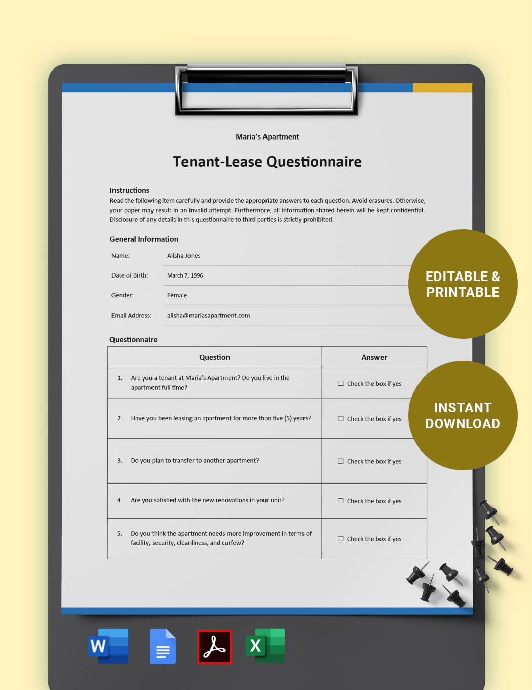 Branding Questionnaire Template Google Docs, Excel, Word, PDF