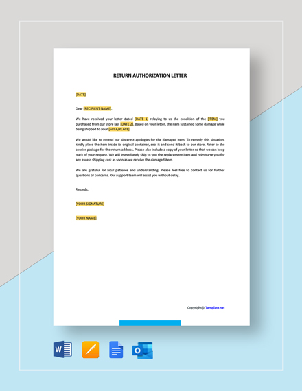 Sample Notarized Letter of Authorization Template - Google Docs, Word ...