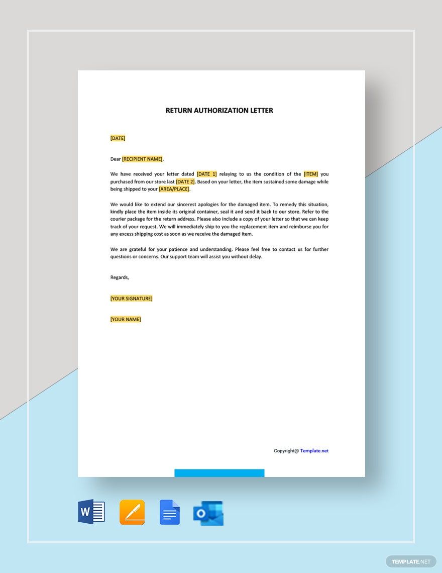 Sample Notarized Letter of Authorization Template - Google Docs, Word ...