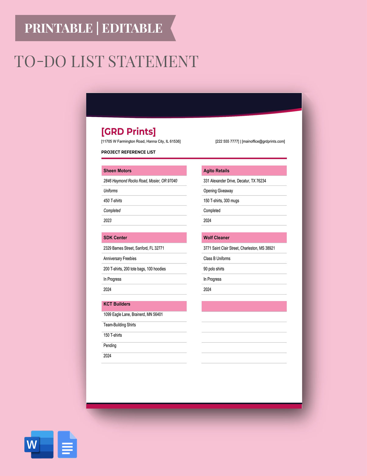 Aesthetic ToDo List Template Google Docs, Word, PDF