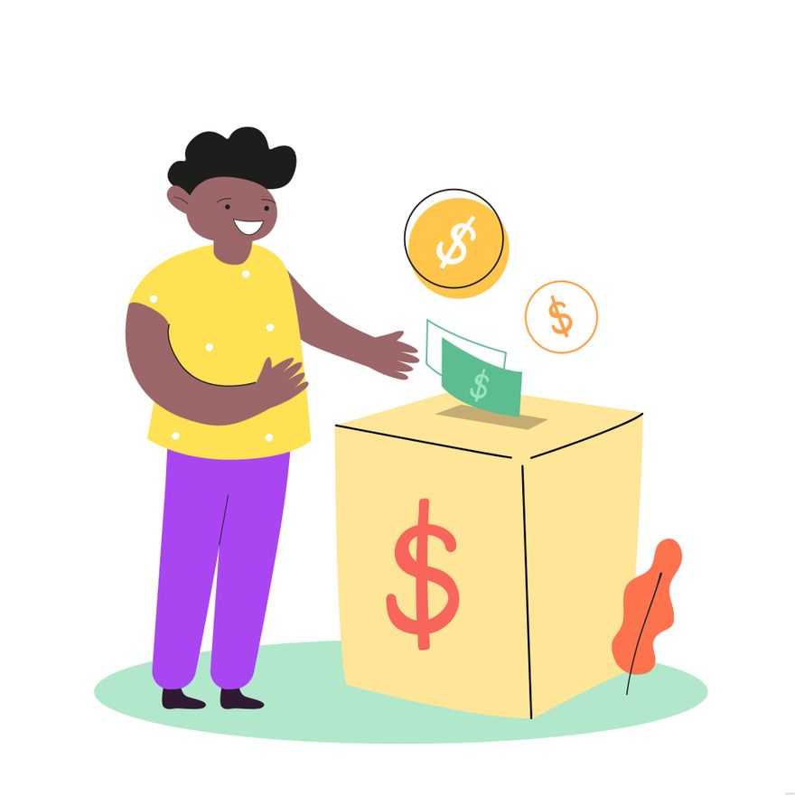 Donation Money Illustration