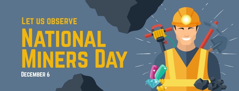 National Miners Day Facebook Cover Template