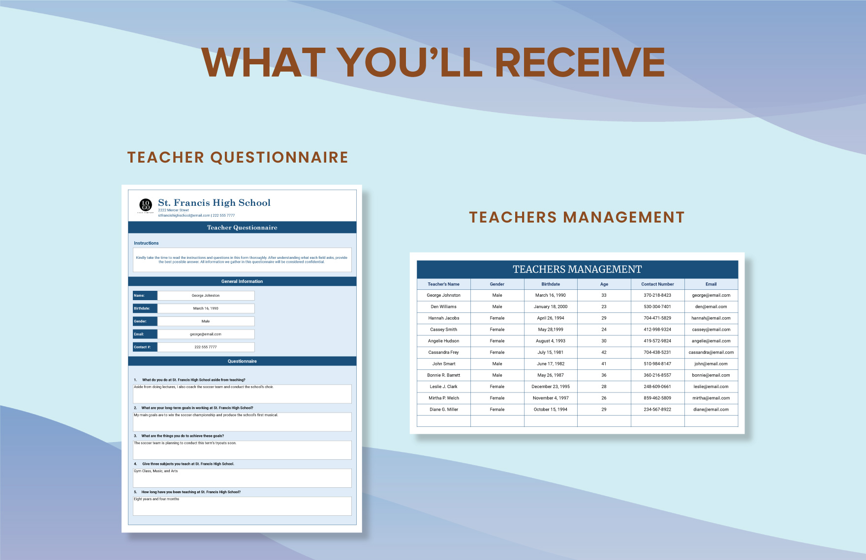 Teacher Questionnaire