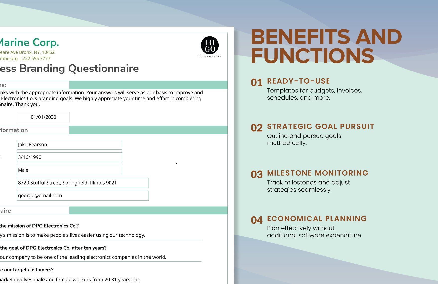 Business Branding Questionnaire Template