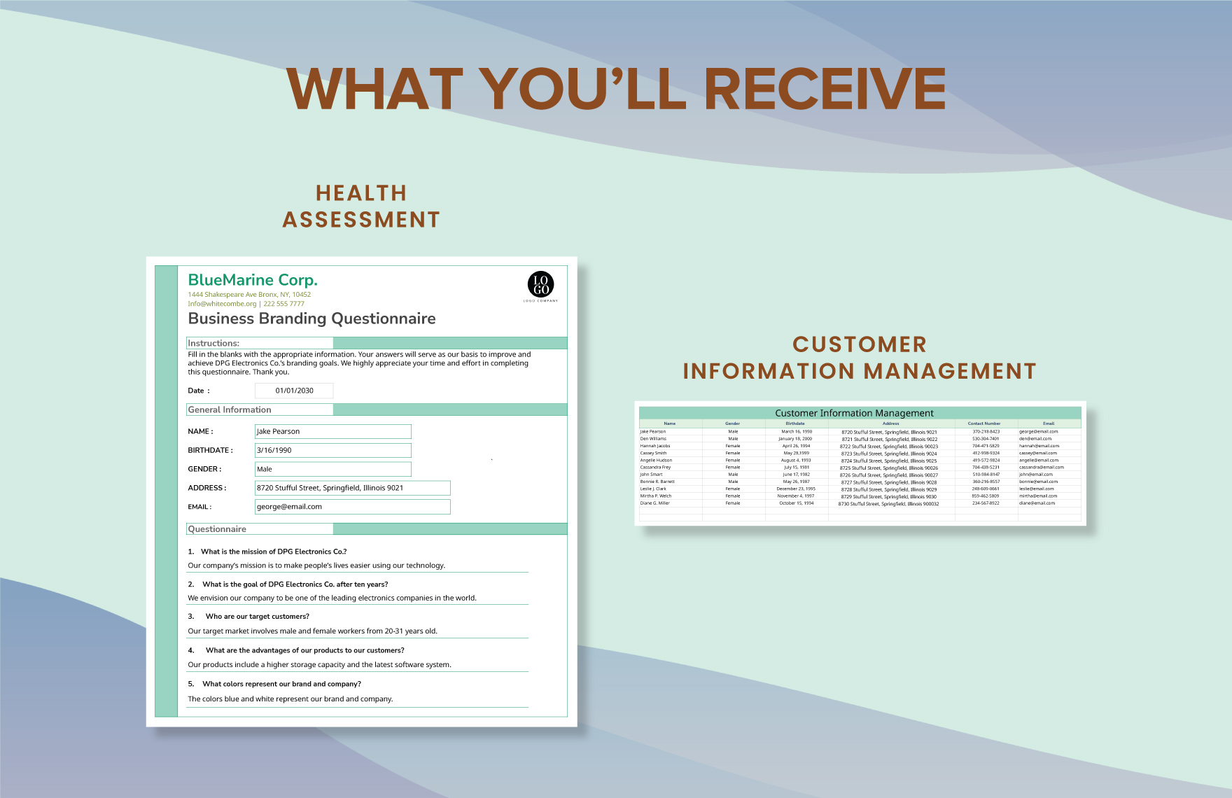 Business Branding Questionnaire Template