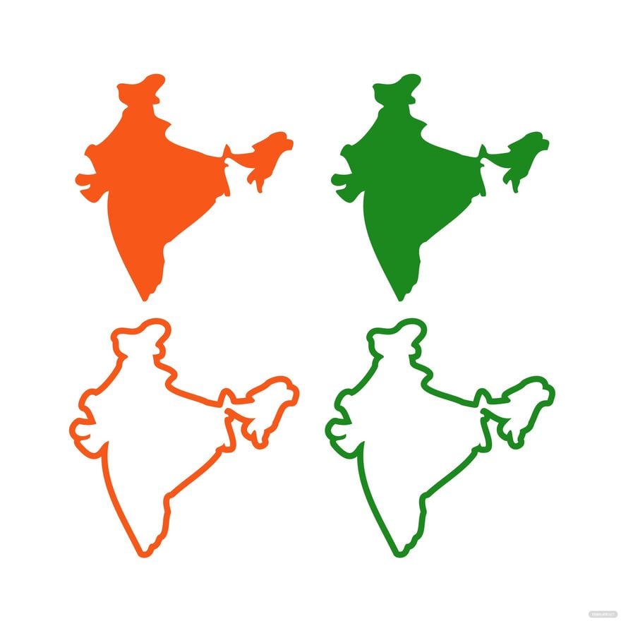 Free India Map Symbol Vector