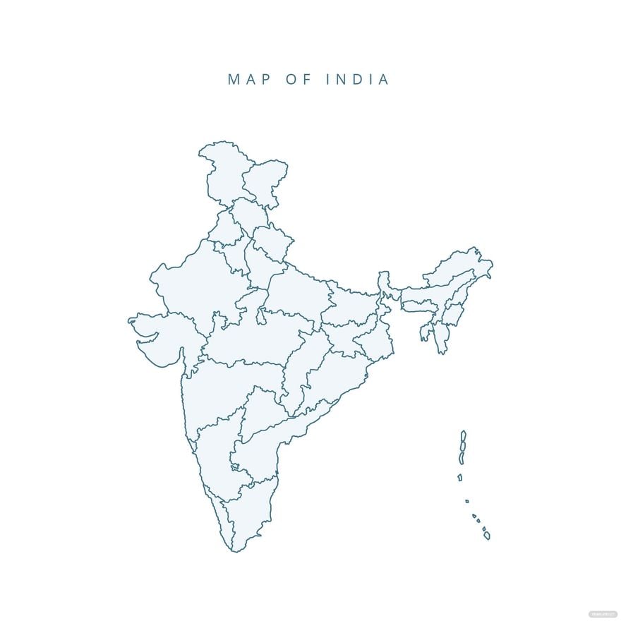 Free Transparent India Map Vector