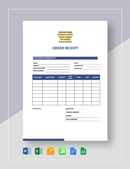 15+ Free Restaurant Receipt Templates [Edit & Download] | Template.net