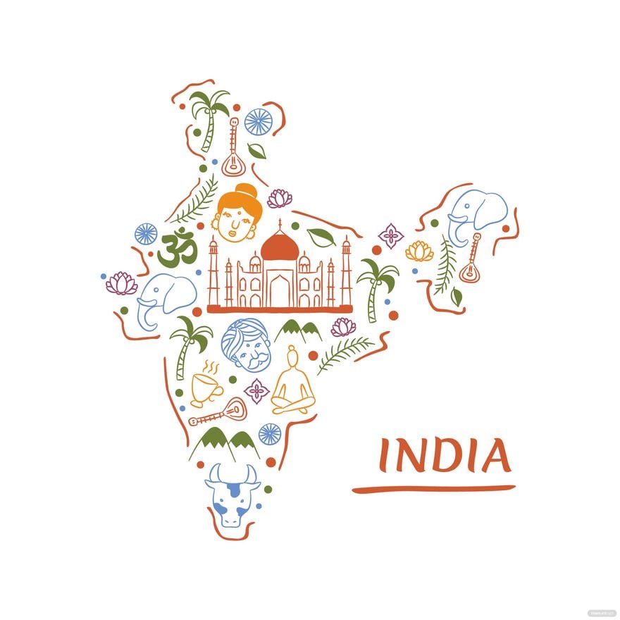 Free Creative India Map Vector