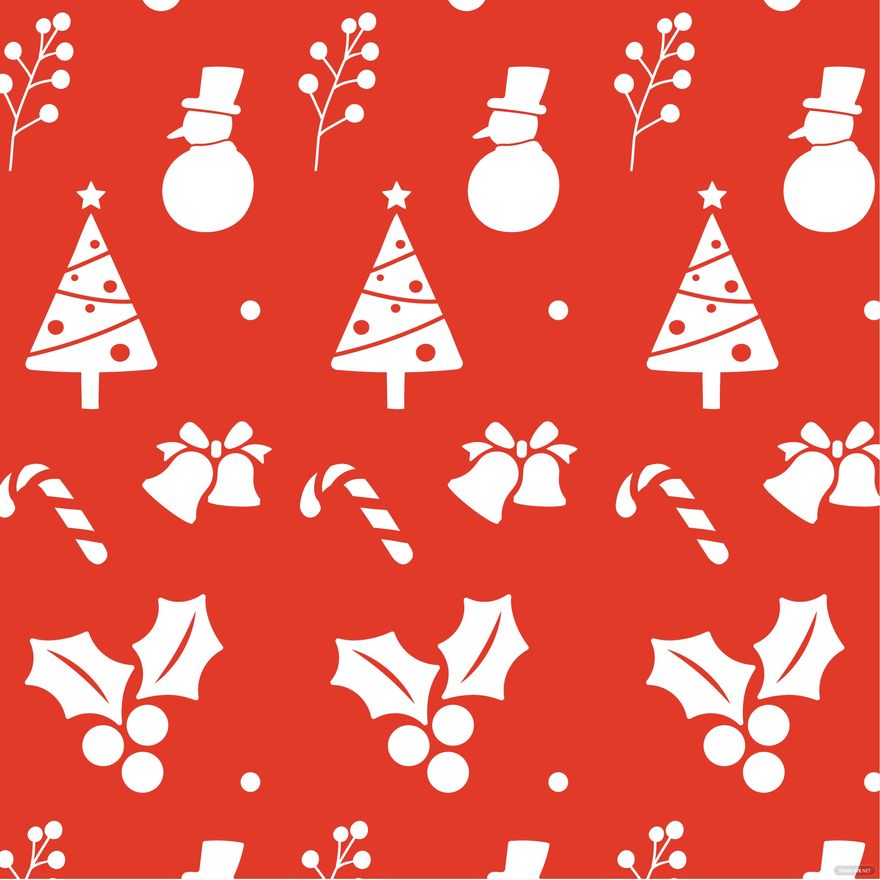 Christmas Pattern Vector in Illustrator, EPS, SVG, JPG, PNG